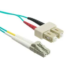 10 Gigabit Aqua LC/SC OM3 Multimode Duplex Fiber Optic Cable, 50/125, 5 meter (16.5 foot)