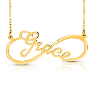 14 Karat Infinity Style Name Necklace