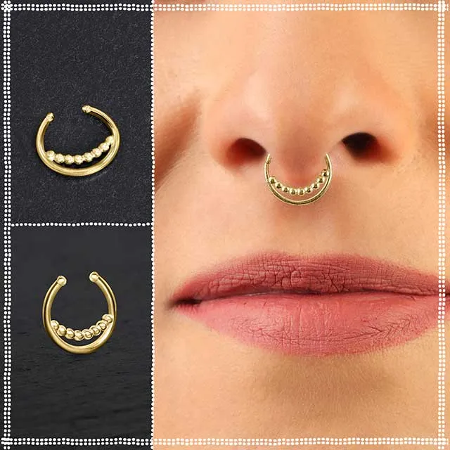 14k Gold Fake Septum Ring | Delicate Beauty