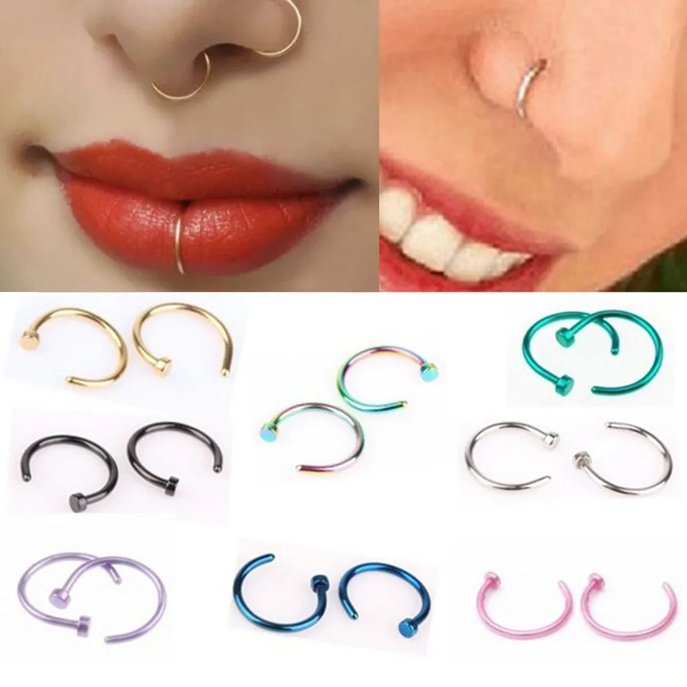 1pcs U Shaped Fake Nose Ring