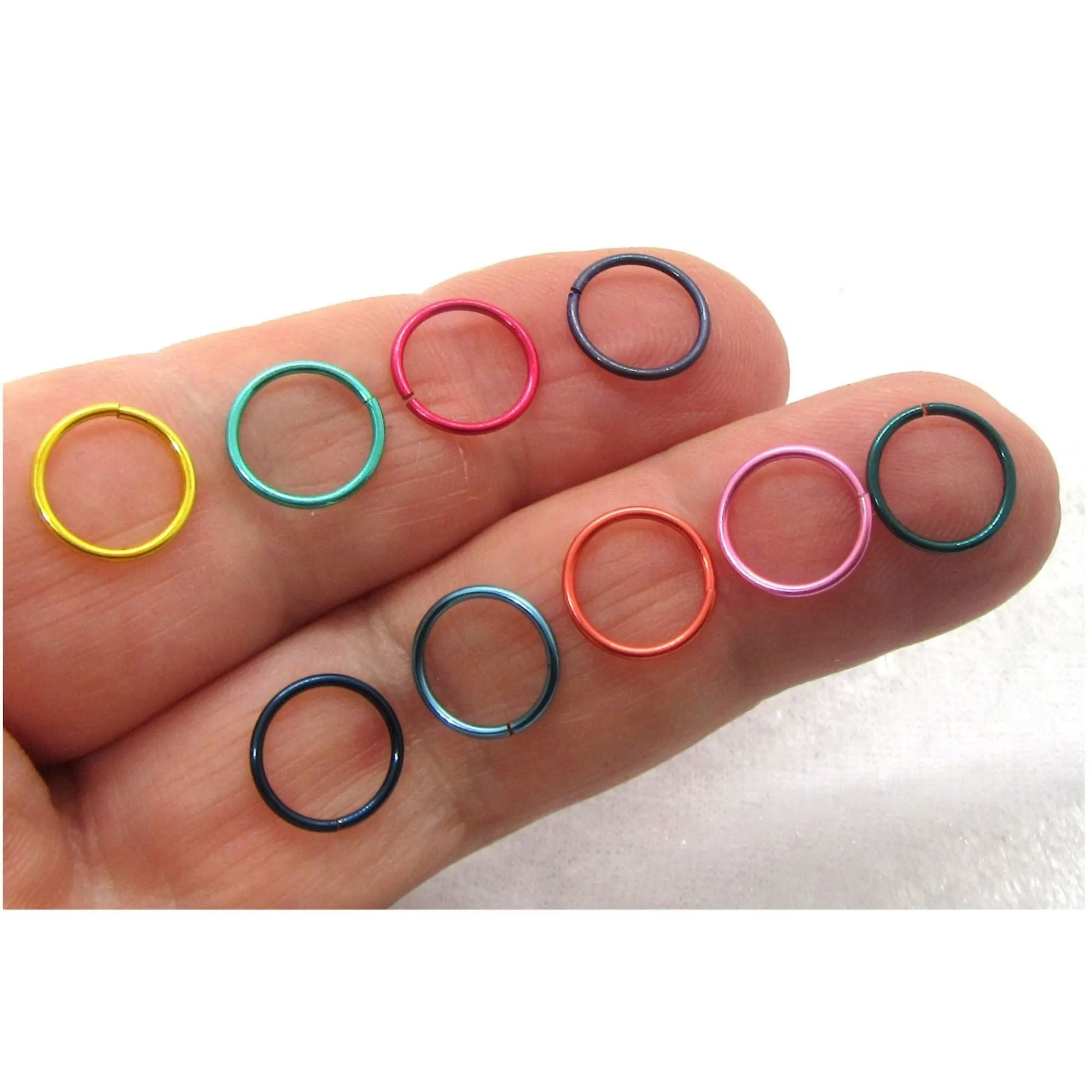 20G Nose Hoops Nose Rings Nose Jewelry 8mm diameter