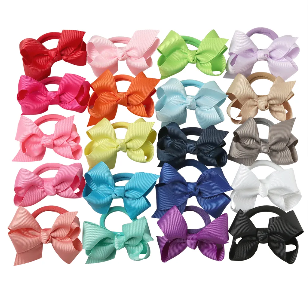 3 Inch bow hair ties