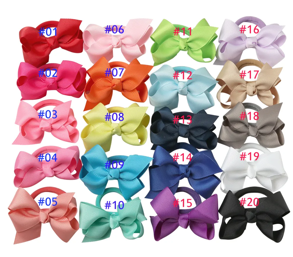 3 Inch bow hair ties