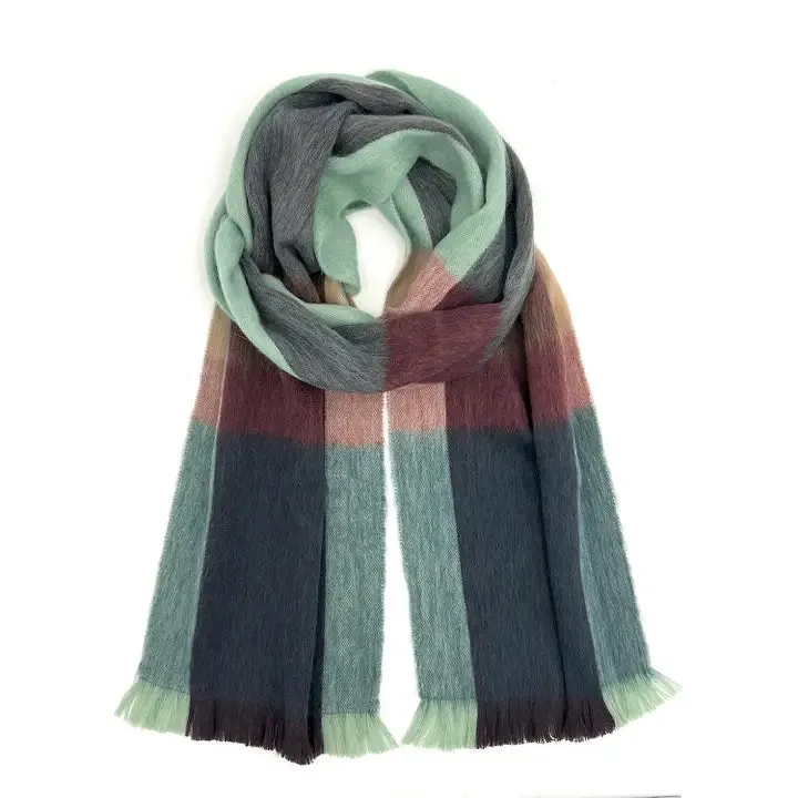 ALPACA PLAID BRUSHED SCARVES