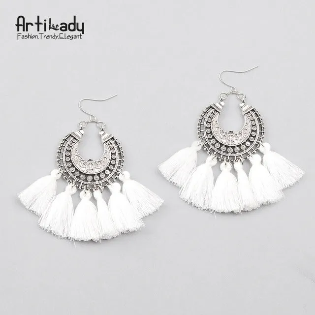 Artilady fashion boho tassel earring vintage bohemia women jewelry new year gift