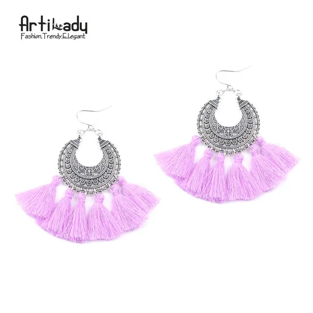 Artilady fashion boho tassel earring vintage bohemia women jewelry new year gift