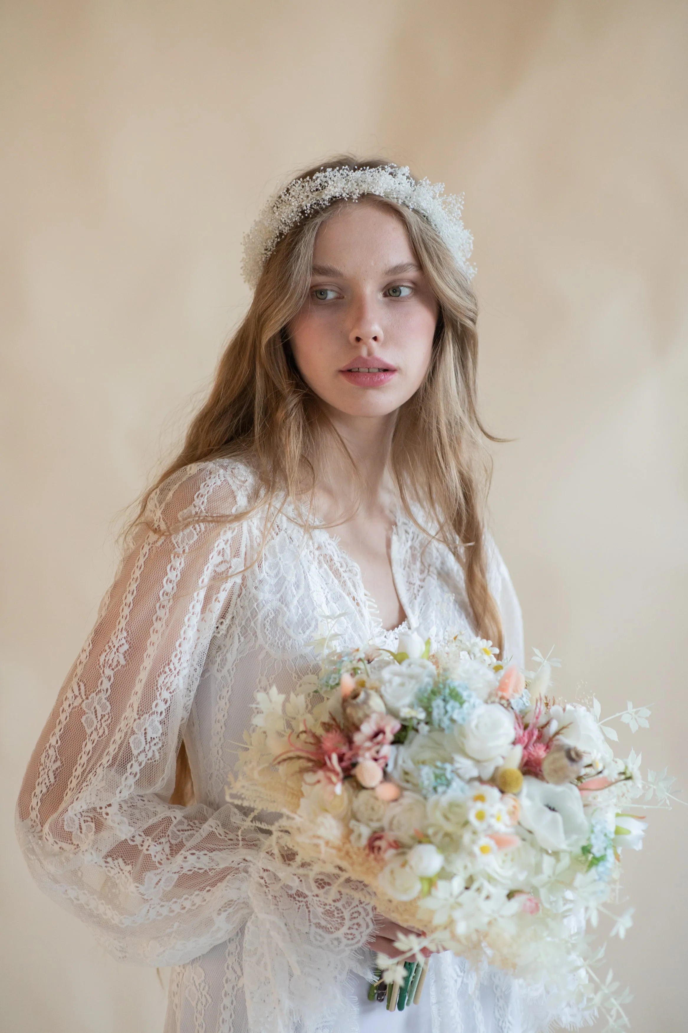 Baby's breath flower crown