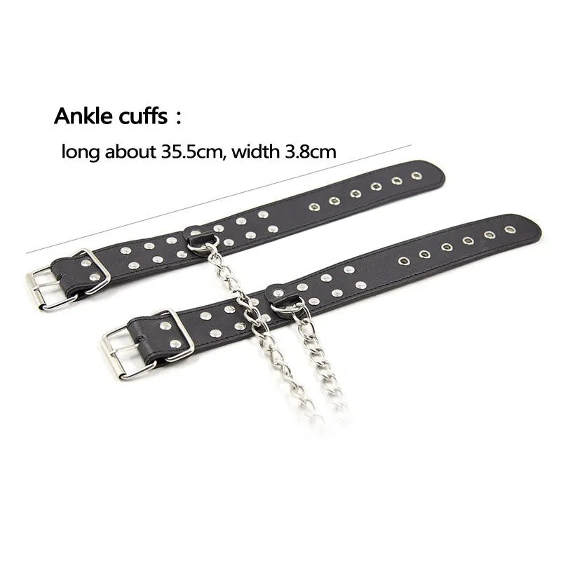 BDSM Bondage Slave Neck Collar Hand Ankle Cuffs