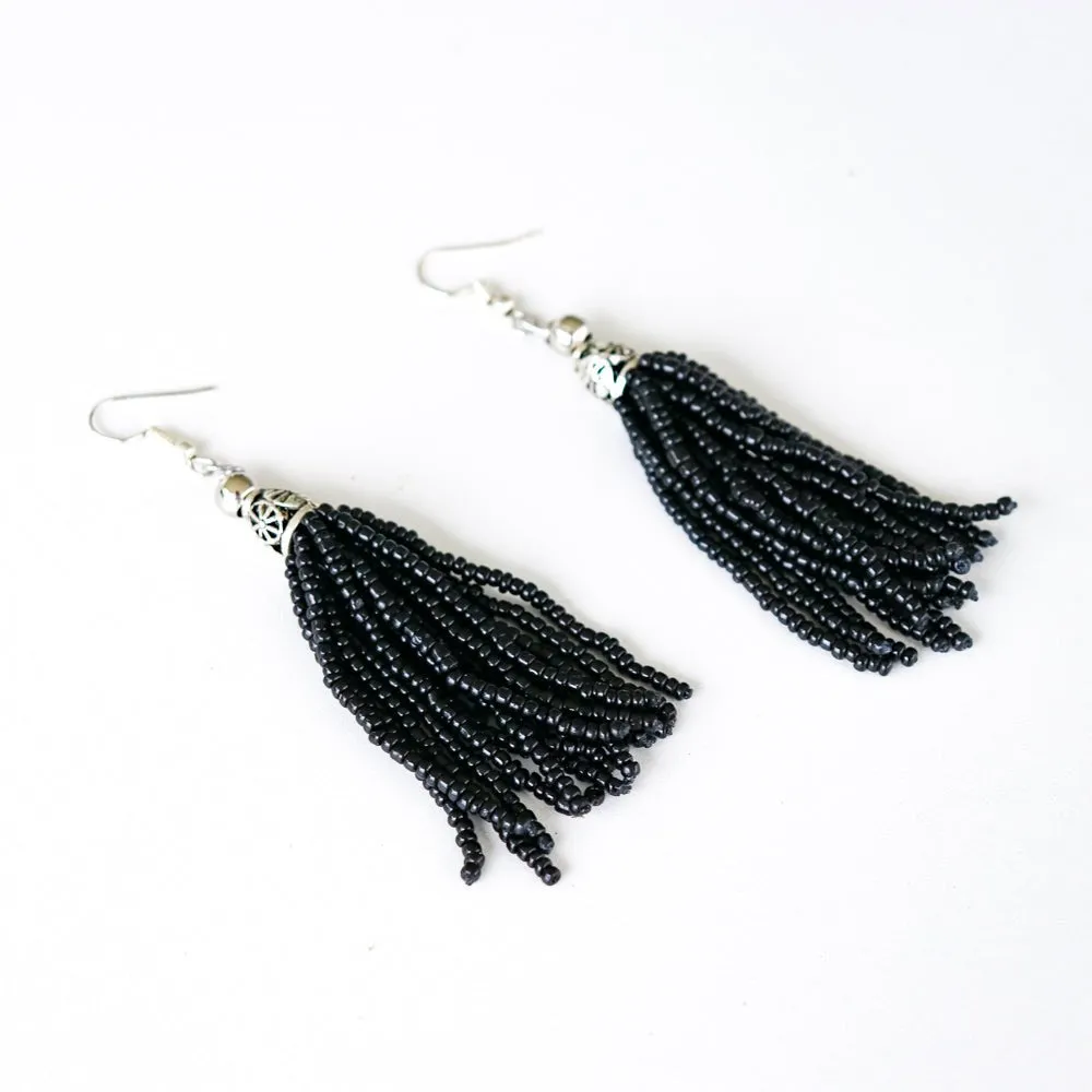 Beaded Tassel Earrings