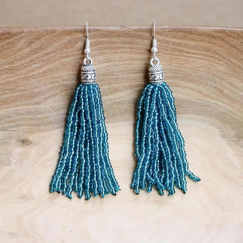 Beaded Tassel Earrings