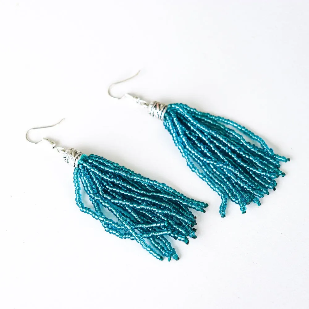 Beaded Tassel Earrings