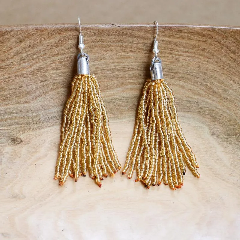 Beaded Tassel Earrings