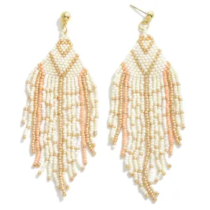 BEADED TASSEL EARRINGS