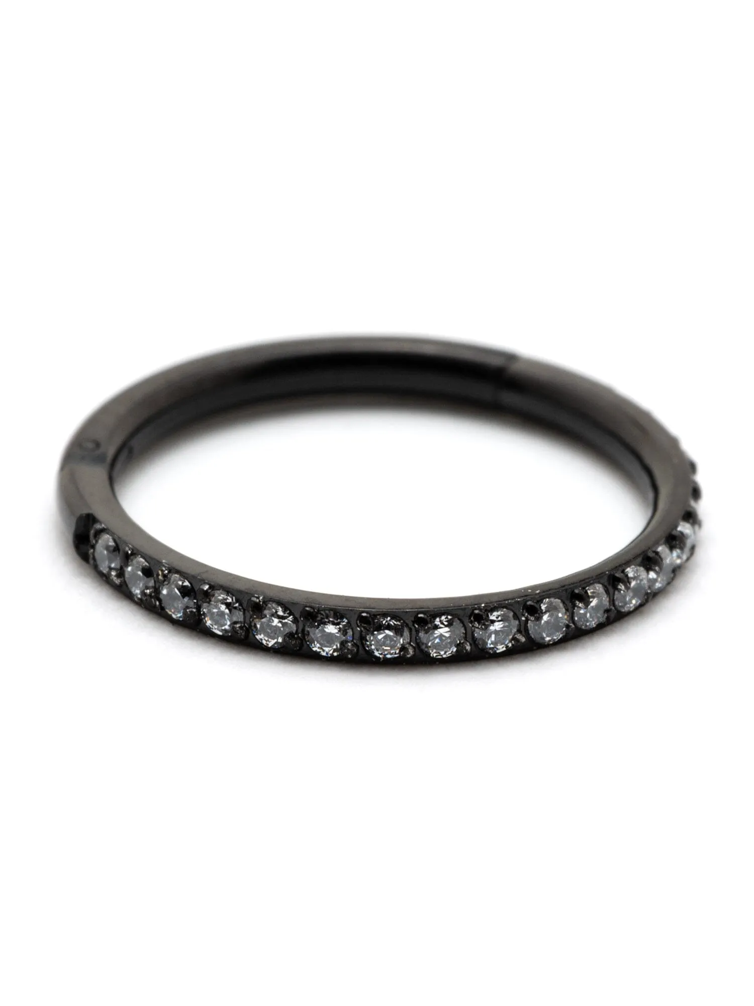 Black Gem Ring Steel Clicker