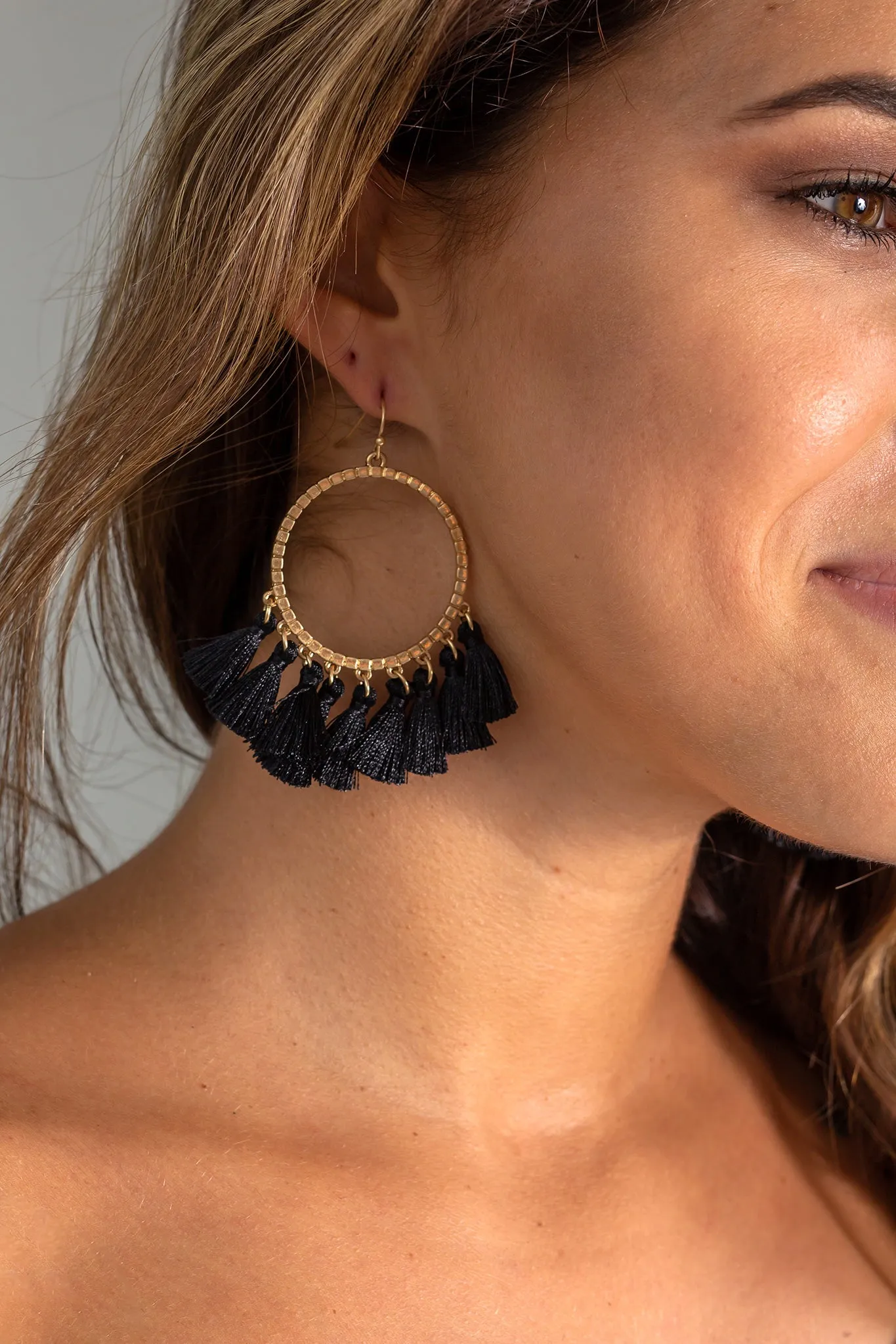 Black Tassel Earrings