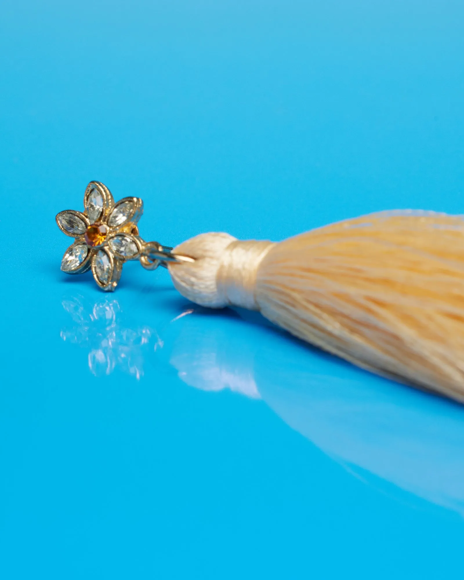 Blythe Tassel Earrings in Golden Flax