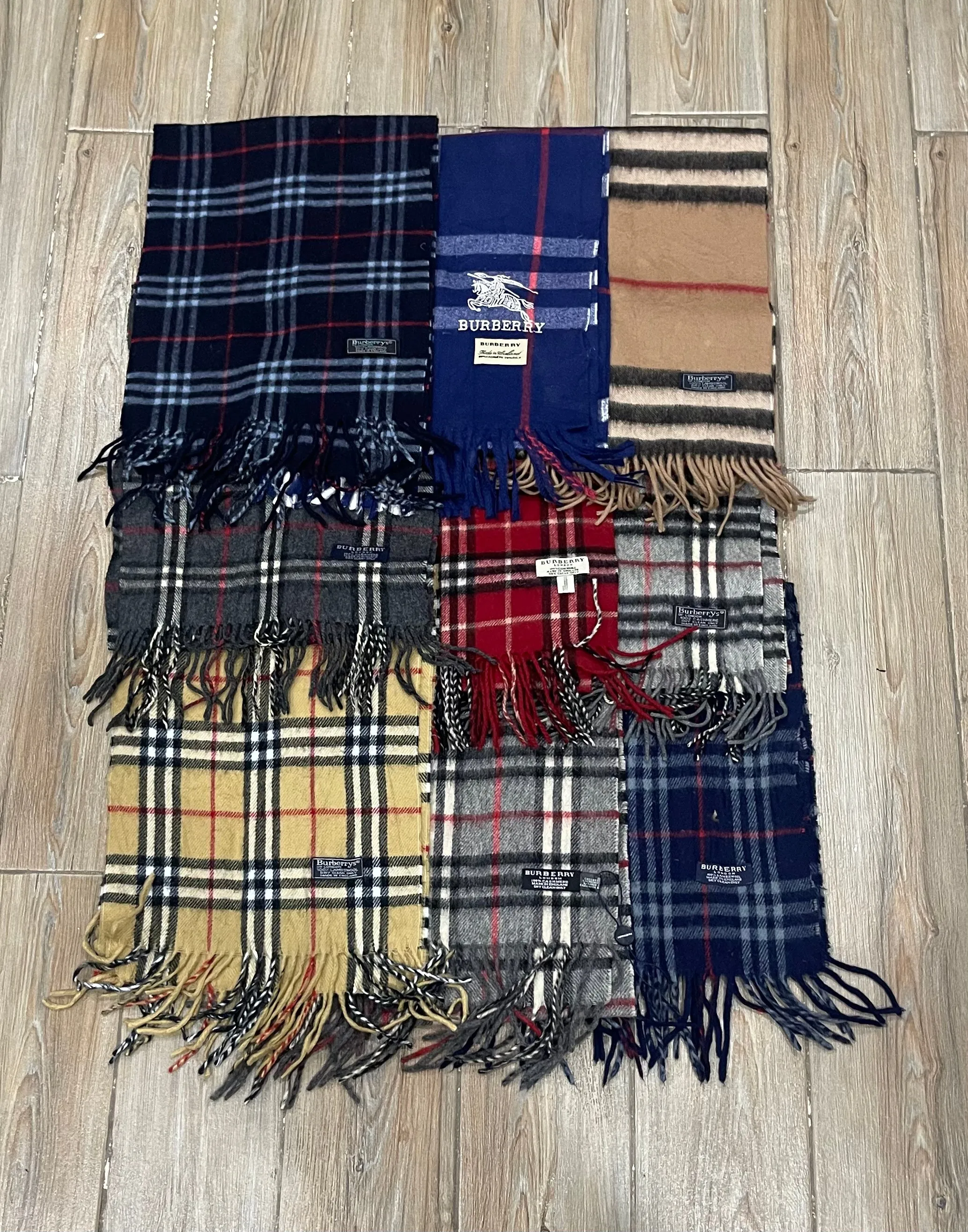 Branded Burberry Scarves - 10 Pieces