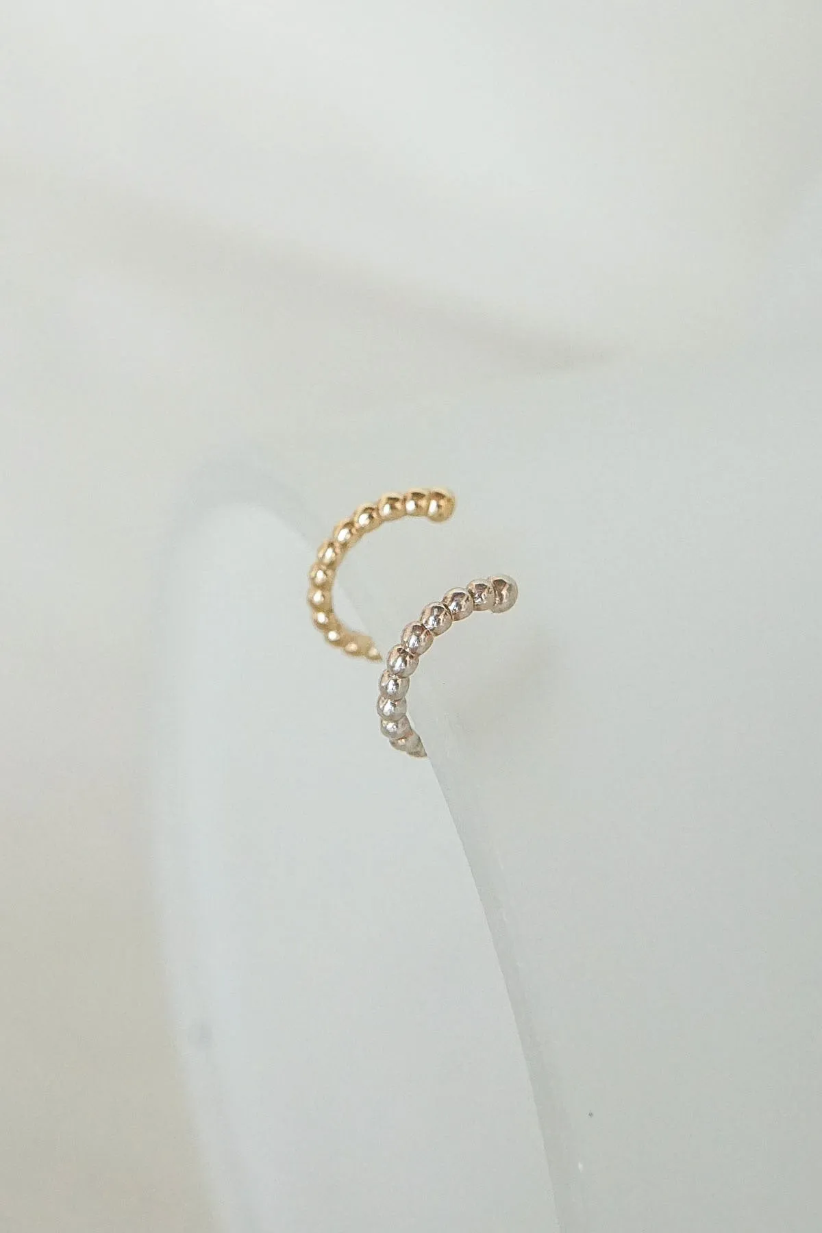 Bubble ear cuff gold plated