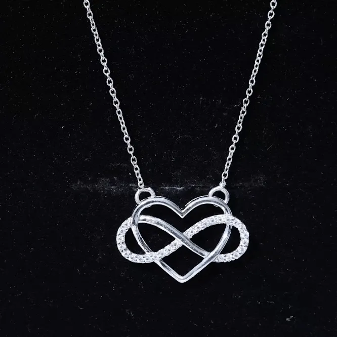 Certified Moissanite Infinity Heart Necklace