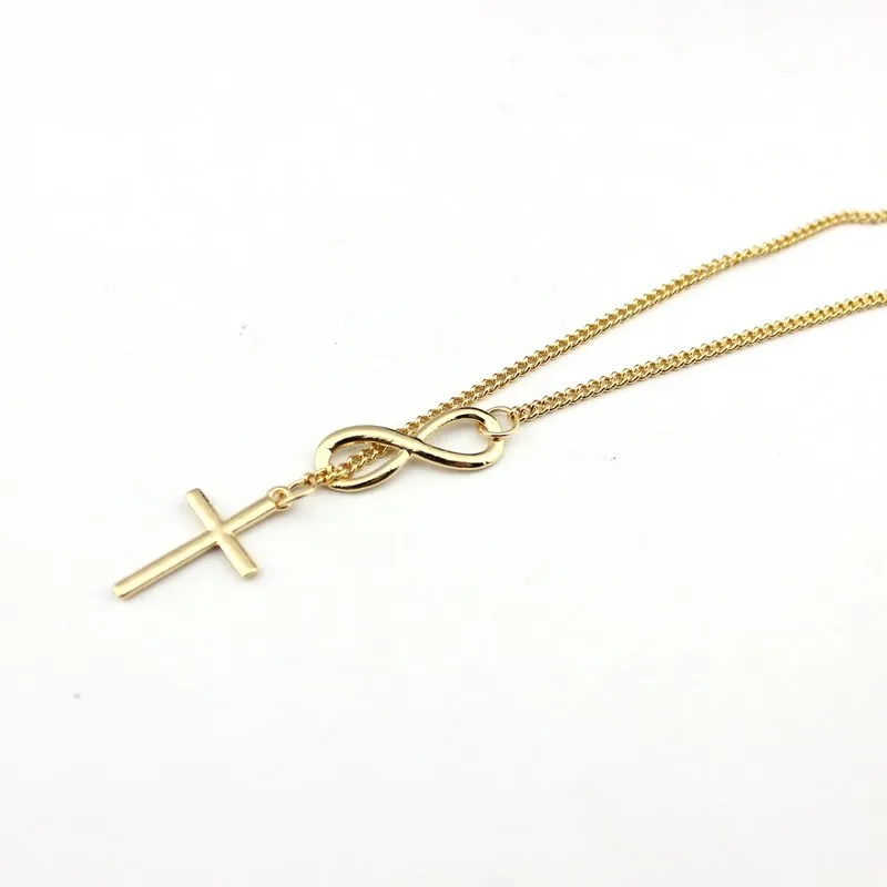 Cross short necklace