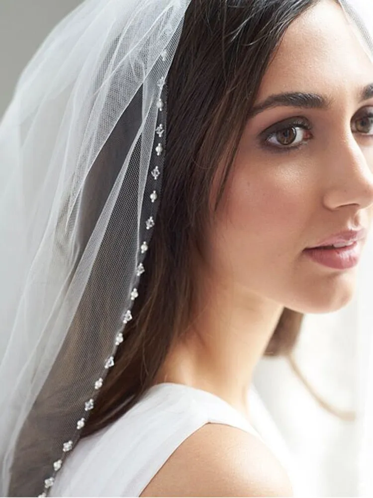 Crystal Pearls Wedding Veils