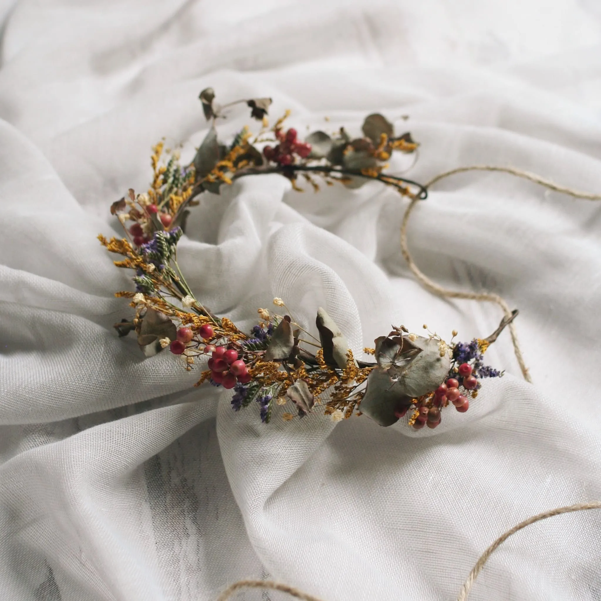 Dainty Dried Flower Crown MOUNTAIN FAIRY