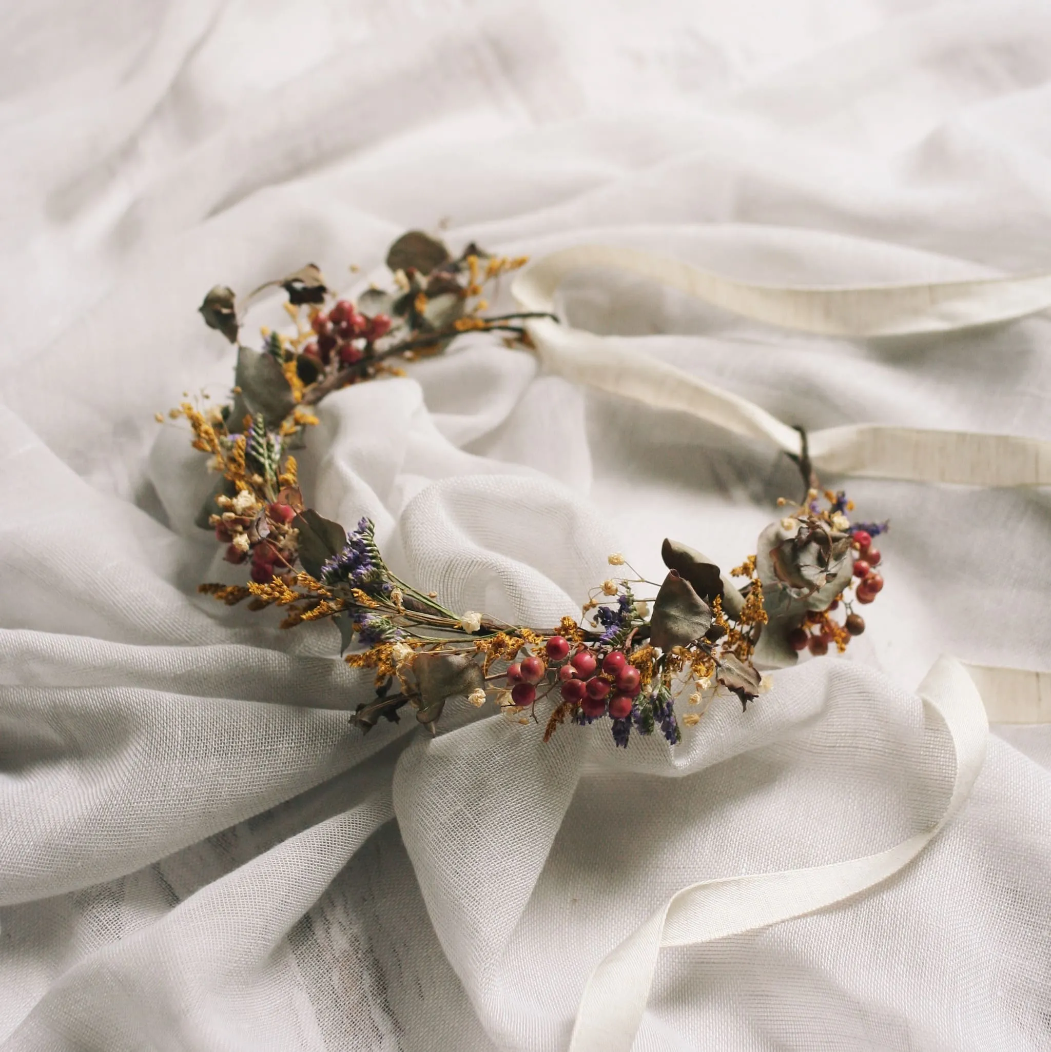 Dainty Dried Flower Crown MOUNTAIN FAIRY