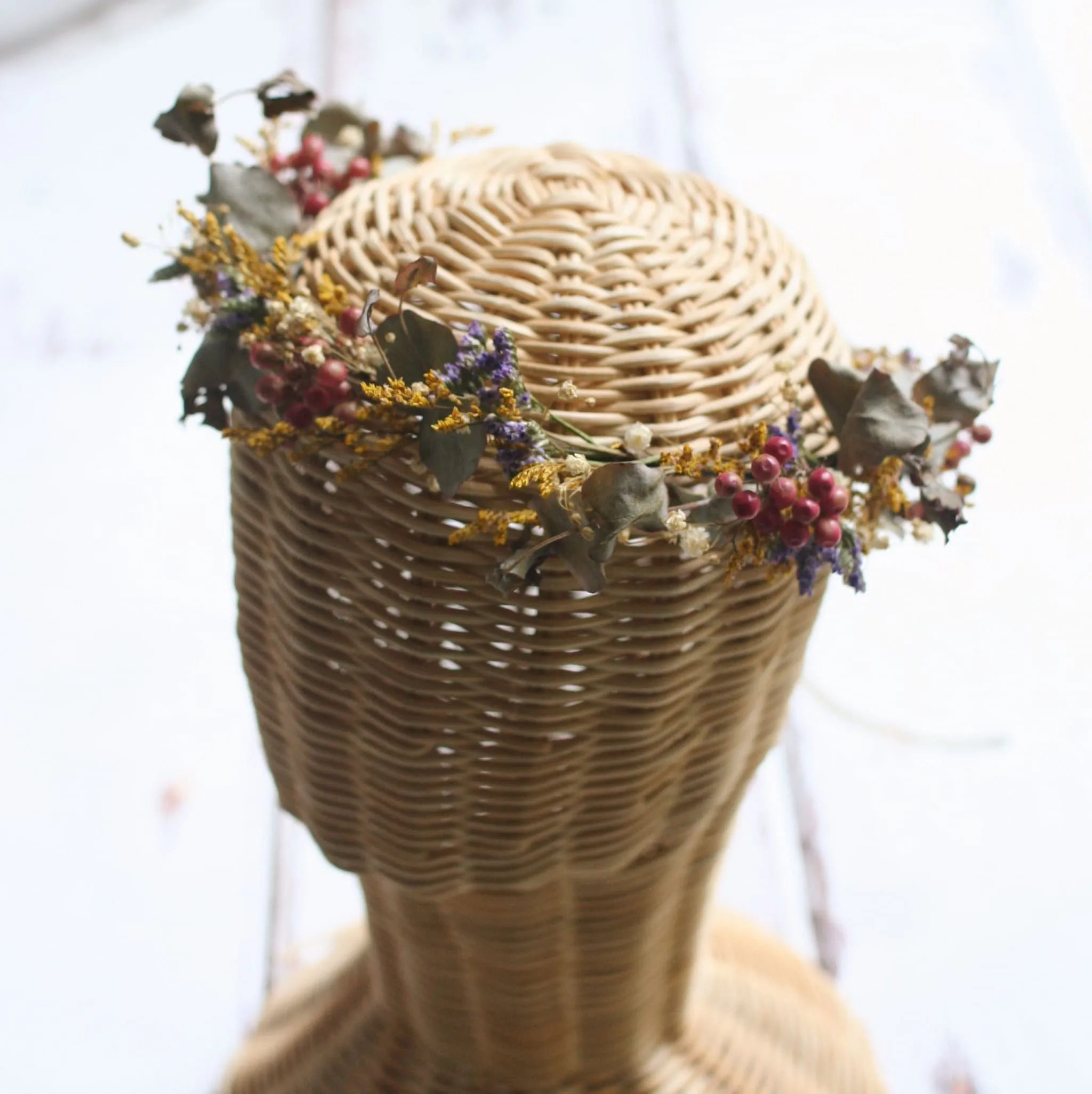 Dainty Dried Flower Crown MOUNTAIN FAIRY