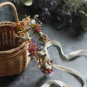 Dainty Dried Flower Crown MOUNTAIN FAIRY