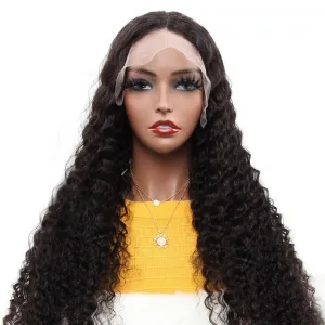 Deep Wave 13x6 Transparent Lace Frontal Brazilian Human Hair Wigs