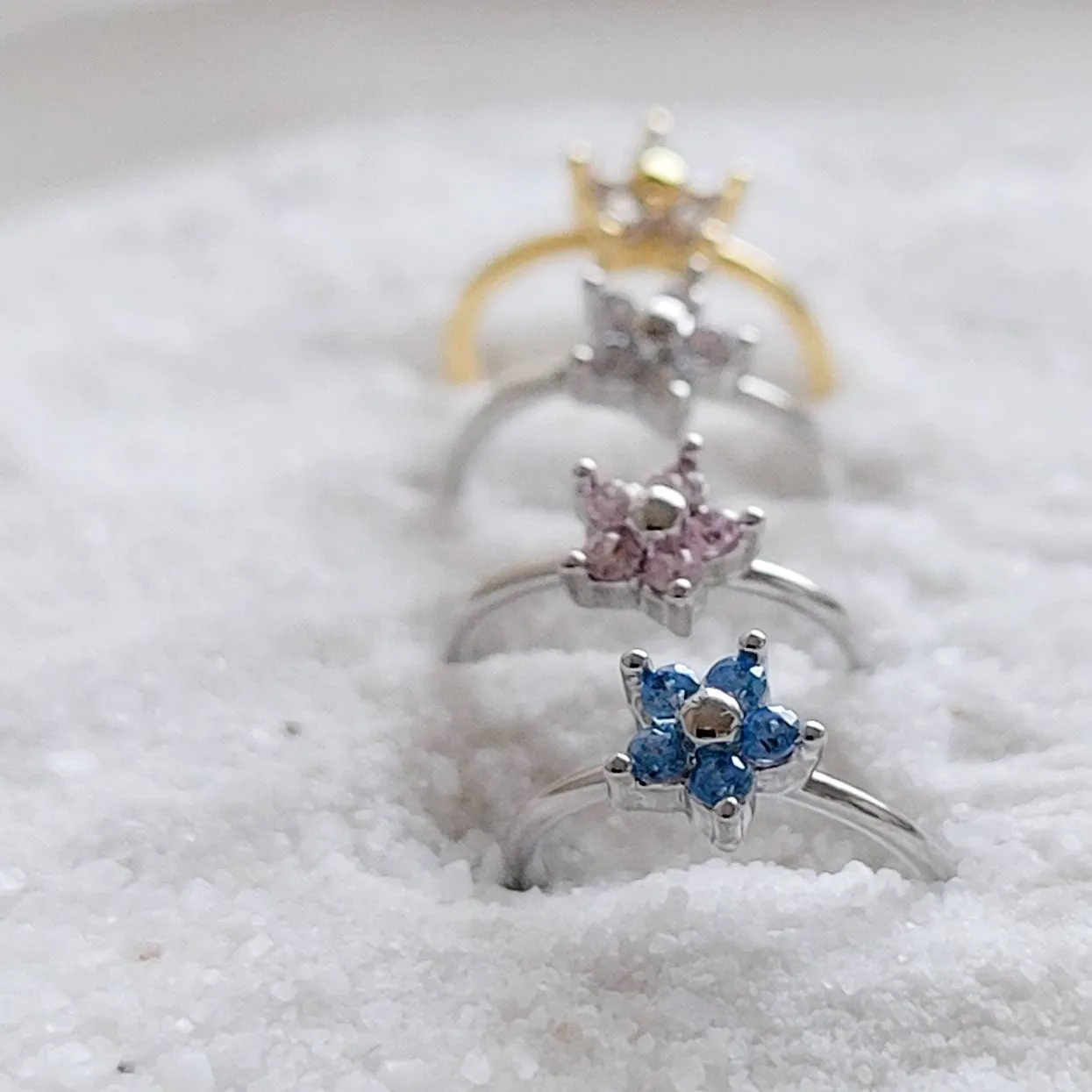 Diamond CZ Flower Nose Ring