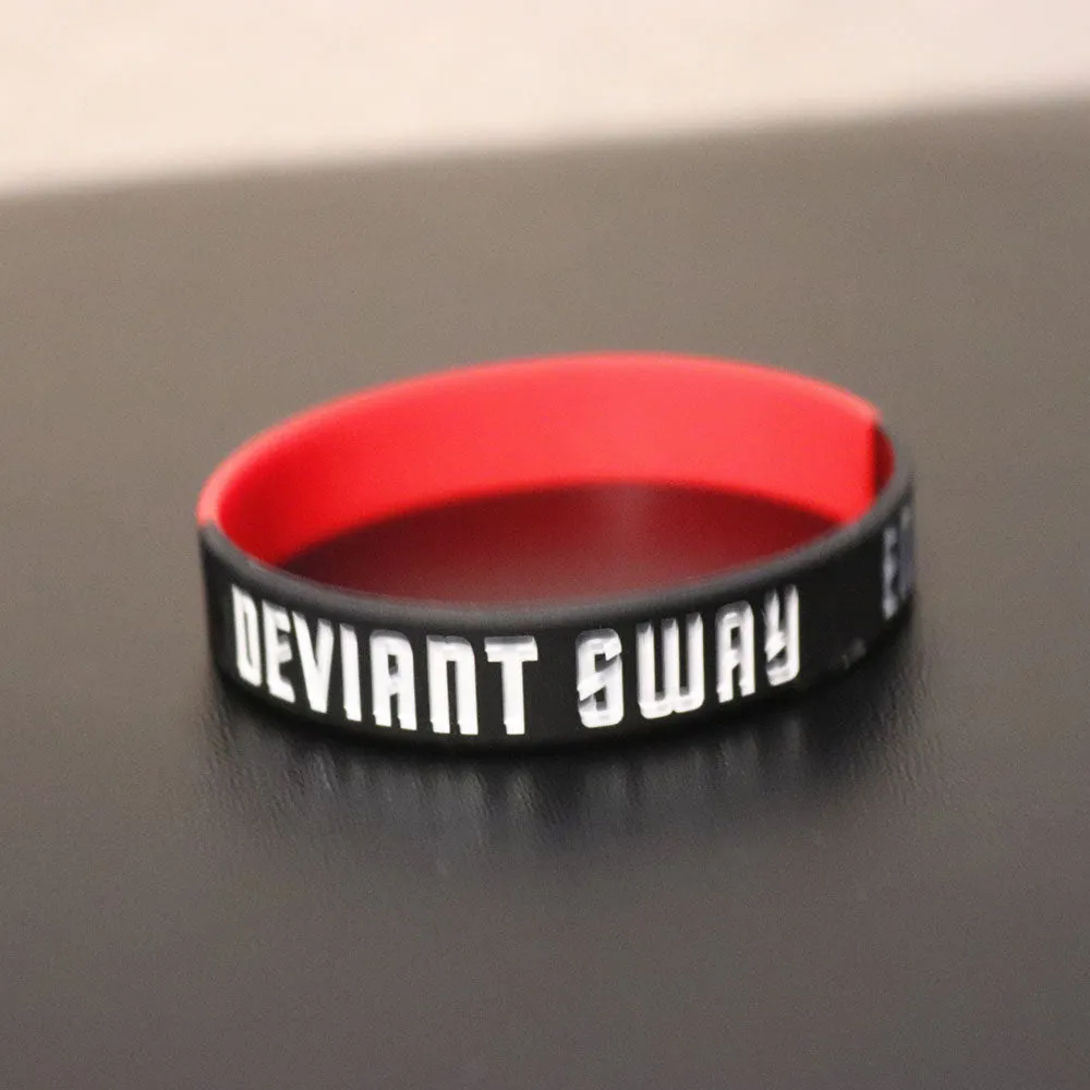 Empower Motivate Conquer Adult Red and Black Wristband