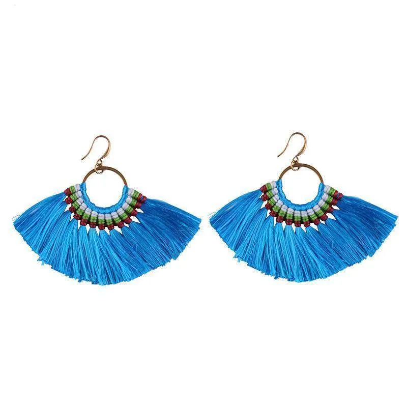 Fashion Hot Fringed Statement Earrings For Women Female Wedding Gifts Boho Tassel Drop Dangle Earrings Jewelry 5509