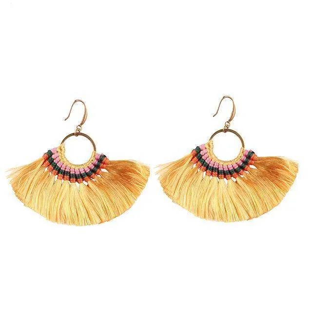 Fashion Hot Fringed Statement Earrings For Women Female Wedding Gifts Boho Tassel Drop Dangle Earrings Jewelry 5509