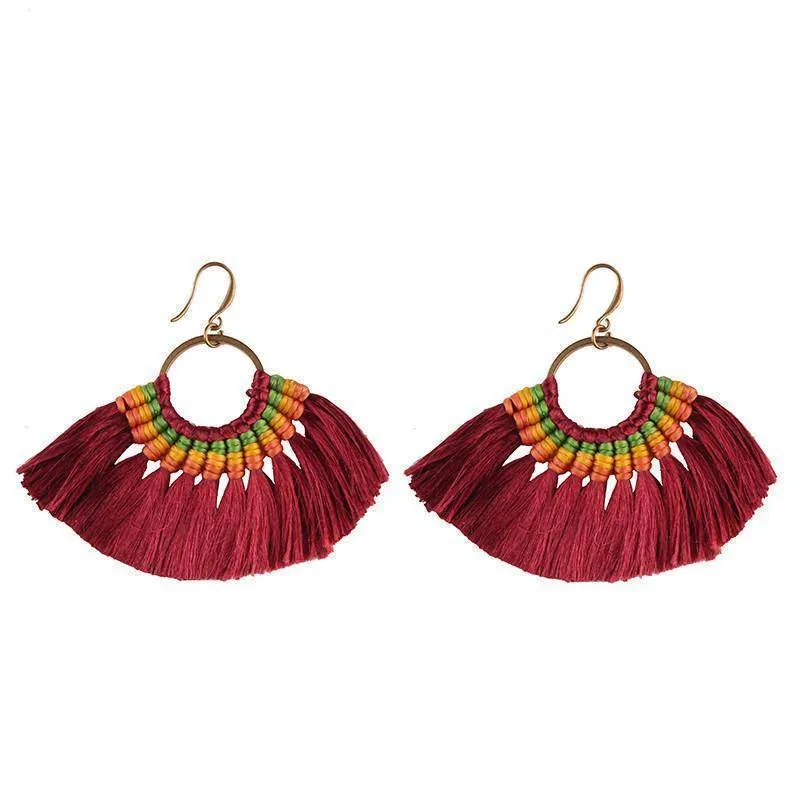 Fashion Hot Fringed Statement Earrings For Women Female Wedding Gifts Boho Tassel Drop Dangle Earrings Jewelry 5509