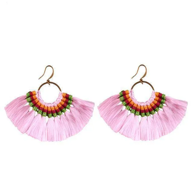 Fashion Hot Fringed Statement Earrings For Women Female Wedding Gifts Boho Tassel Drop Dangle Earrings Jewelry 5509