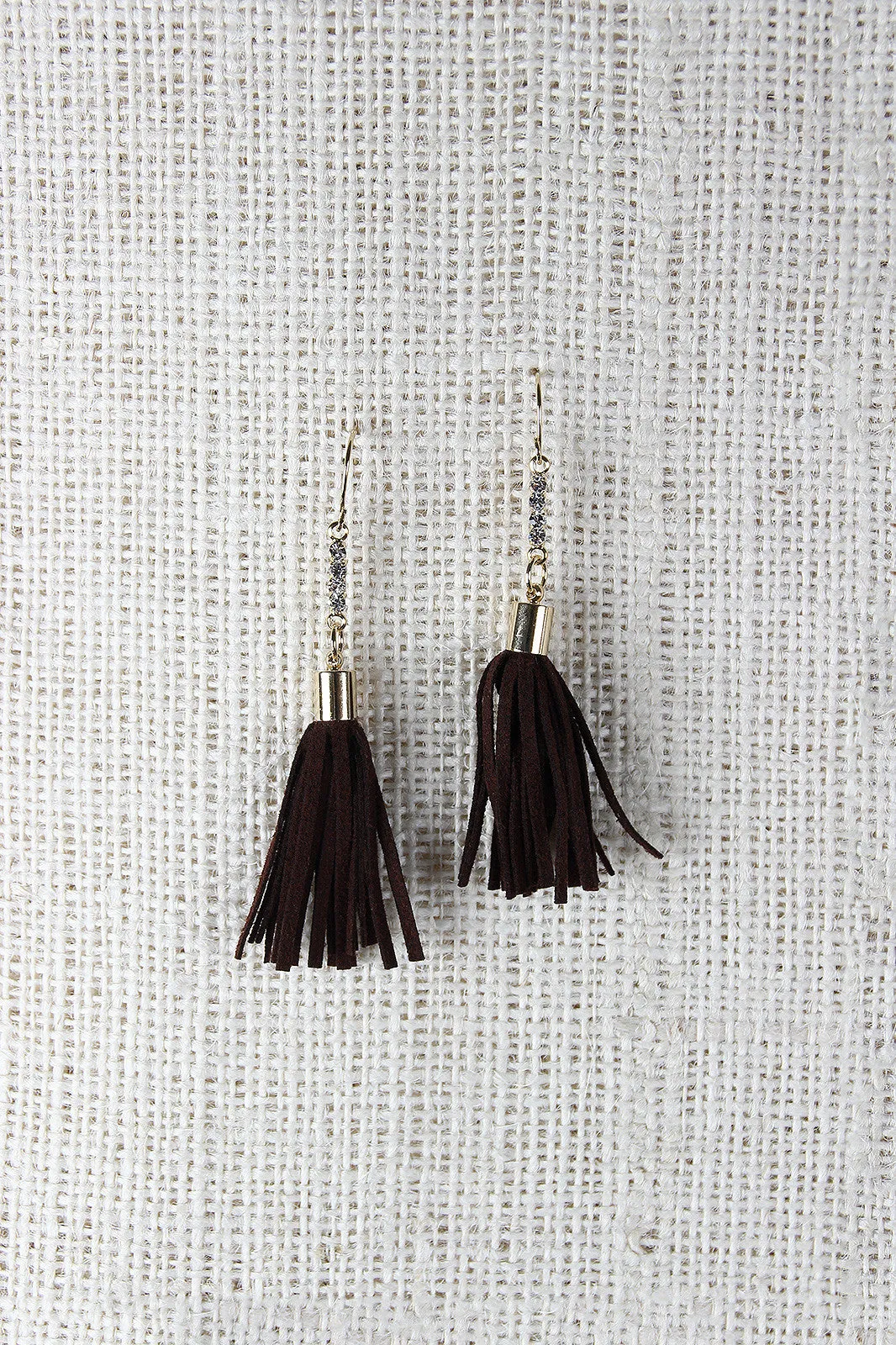 Faux Suede Tassel Dangle Earrings