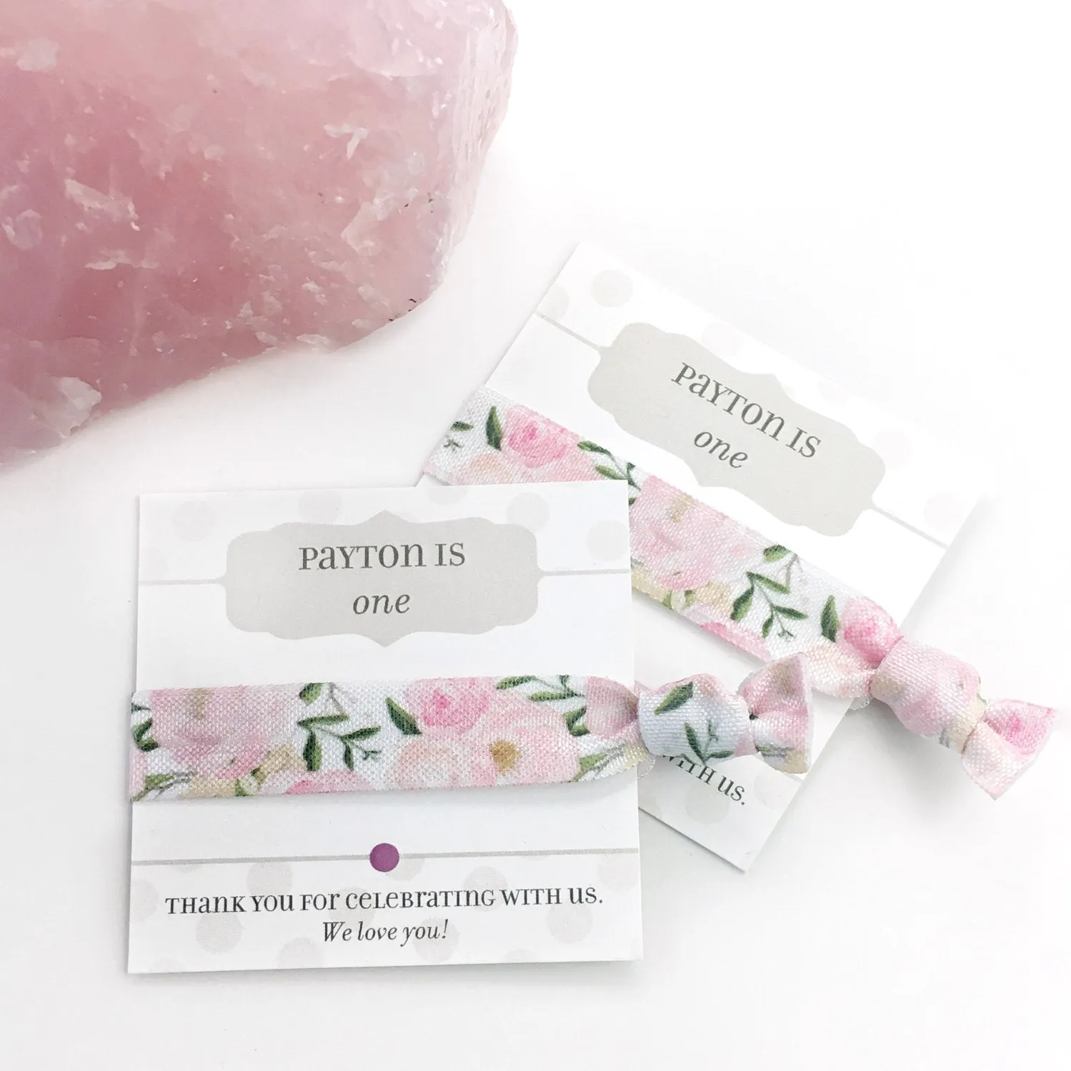 Floral Birthday Party Favors, Hair Ties