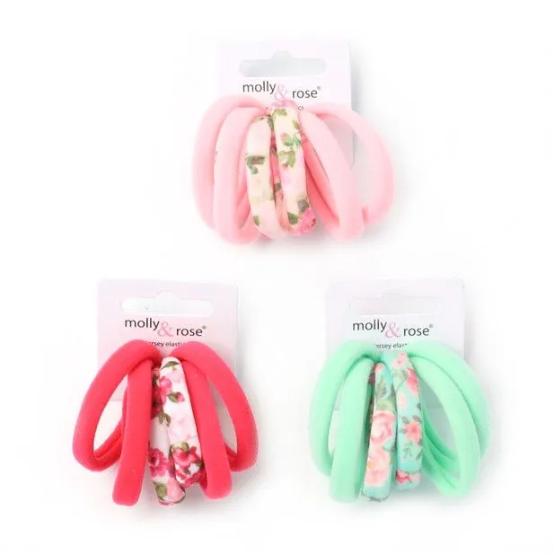 Floral Jersey Hair Ties