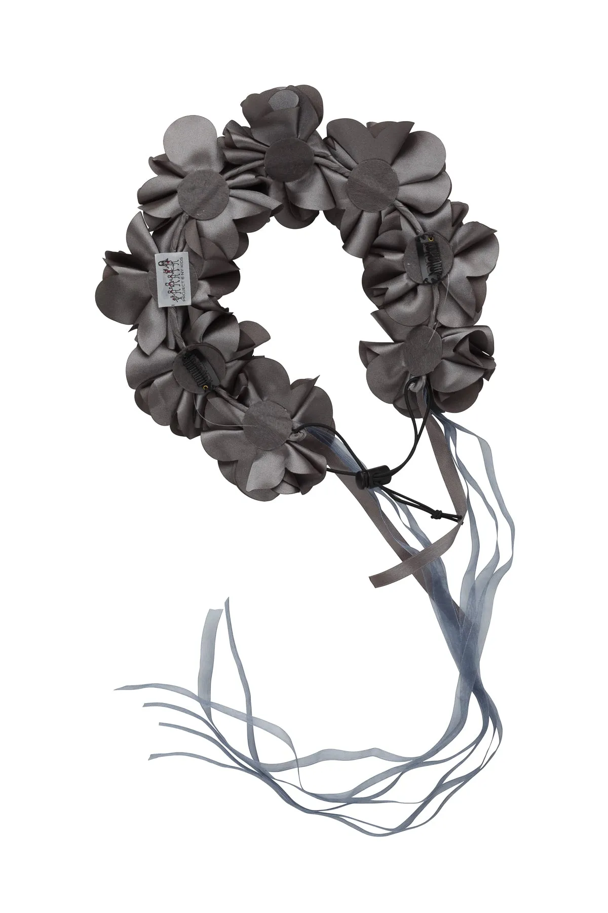 Floral Wreath Full - Charcoal