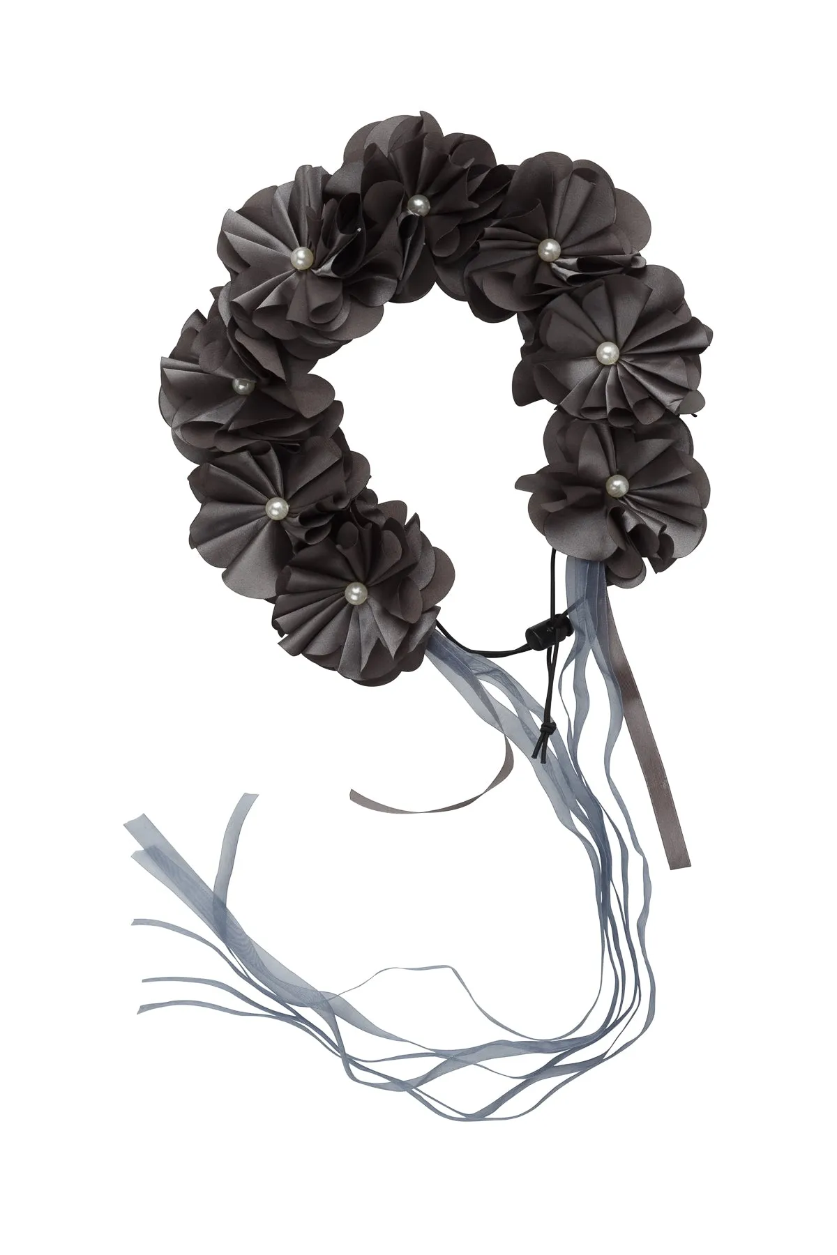 Floral Wreath Full - Charcoal