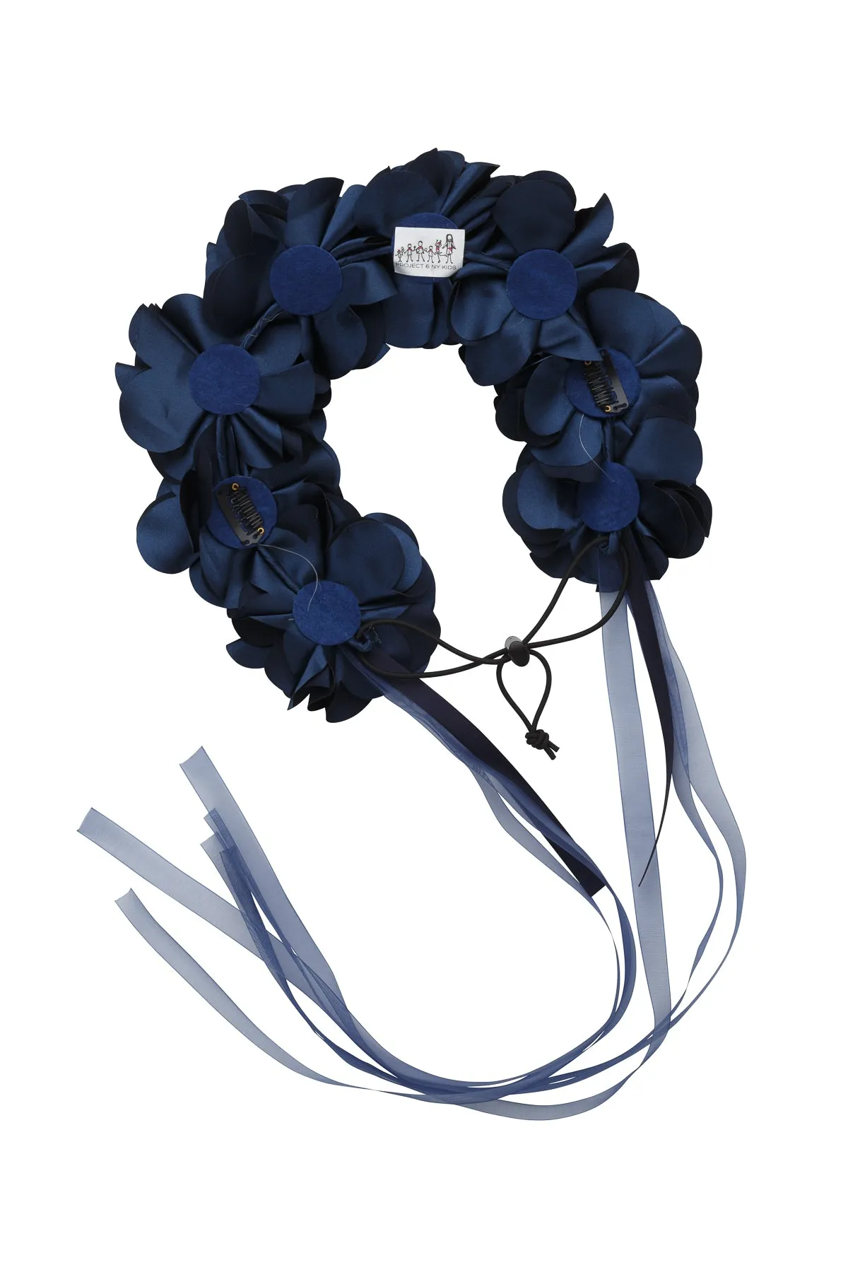 Floral Wreath Full - Navy