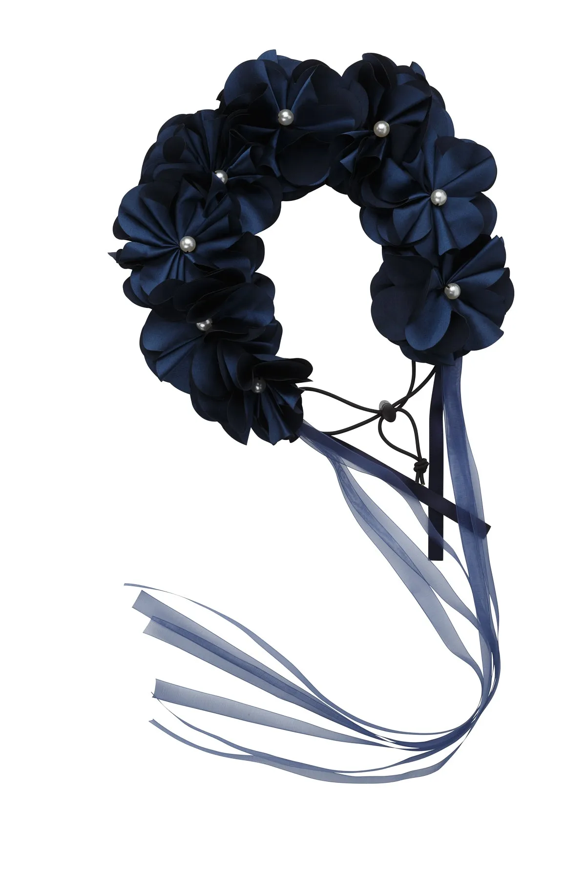 Floral Wreath Full - Navy