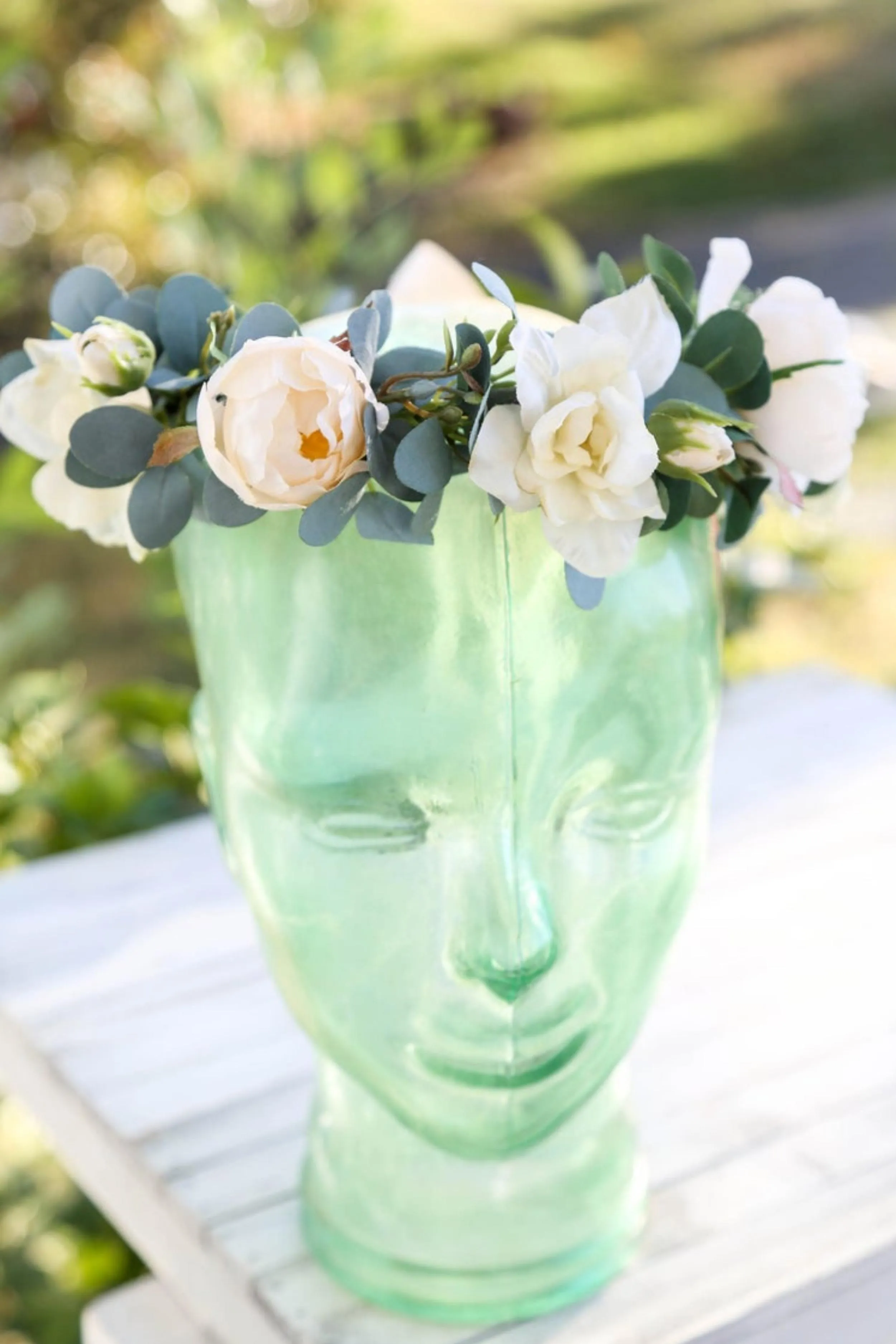 Flower Crown - Ivory Roses and Sage