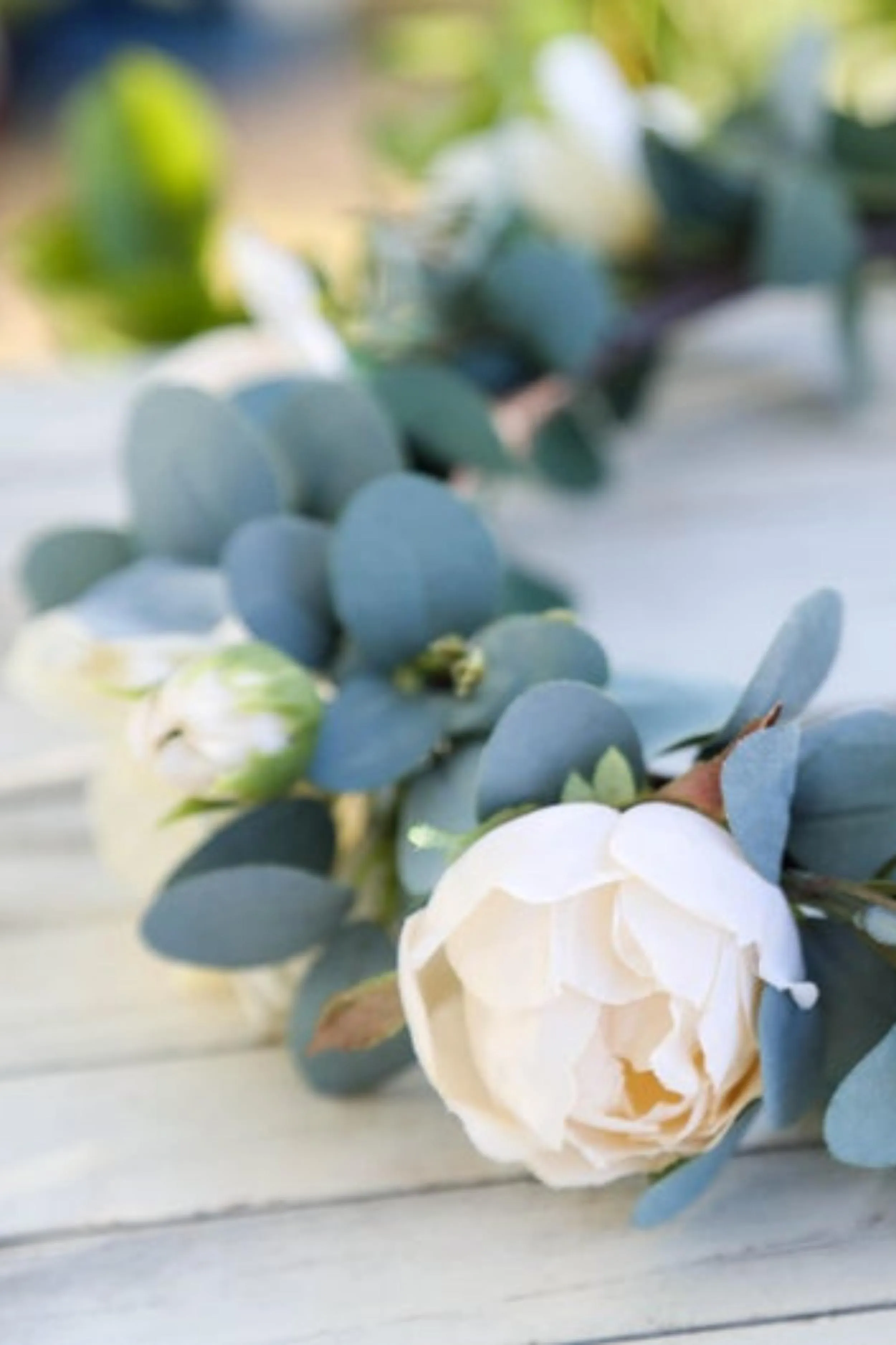 Flower Crown - Ivory Roses and Sage