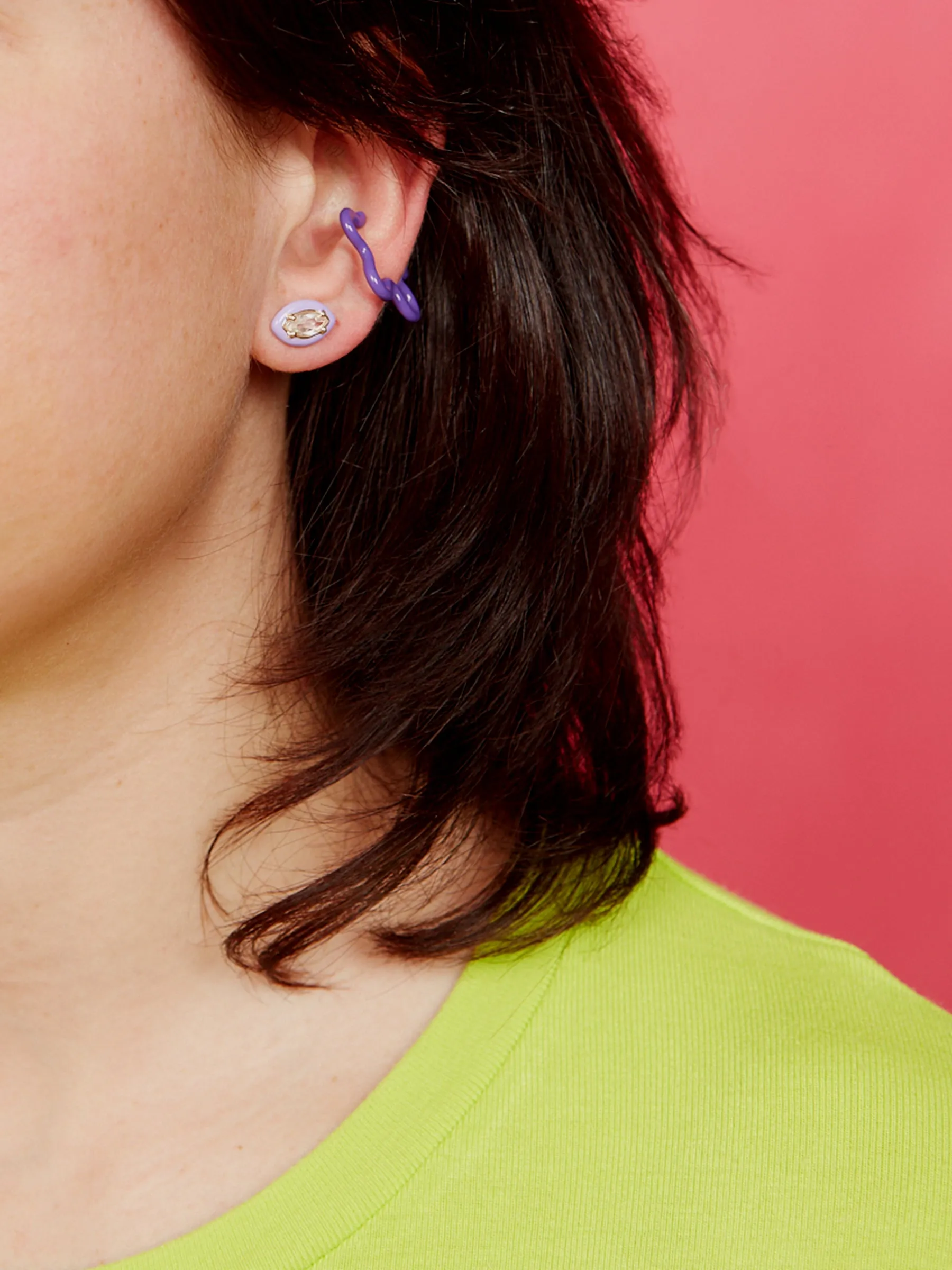 FLOWER EAR CUFF ~ IN LAVENDER