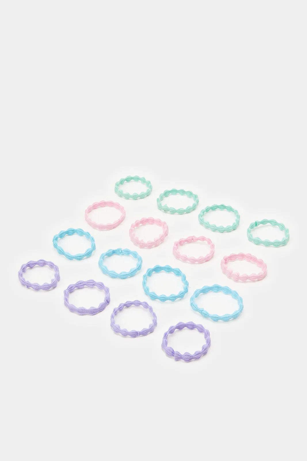 Girls Assorted Embellished Hair Tie Set (Pack of 16)