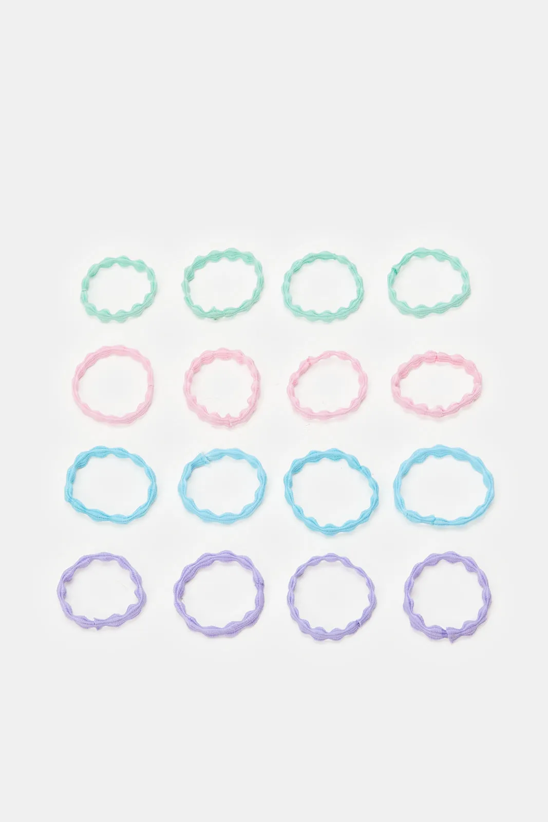 Girls Assorted Embellished Hair Tie Set (Pack of 16)