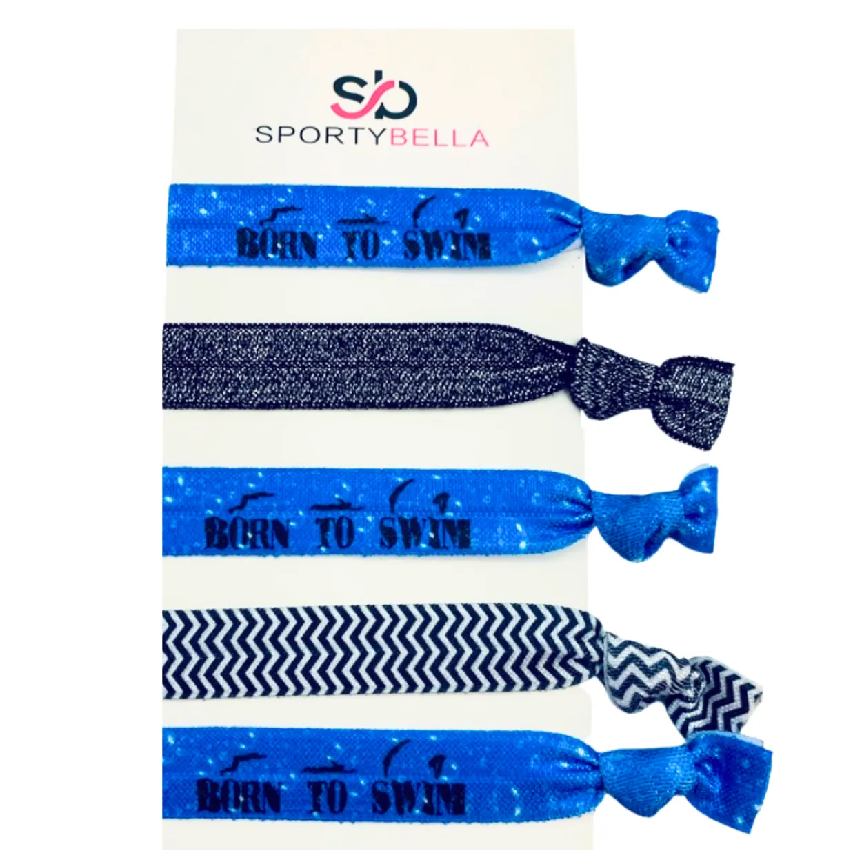 Girls Swim Hair Ties - Born to Swim