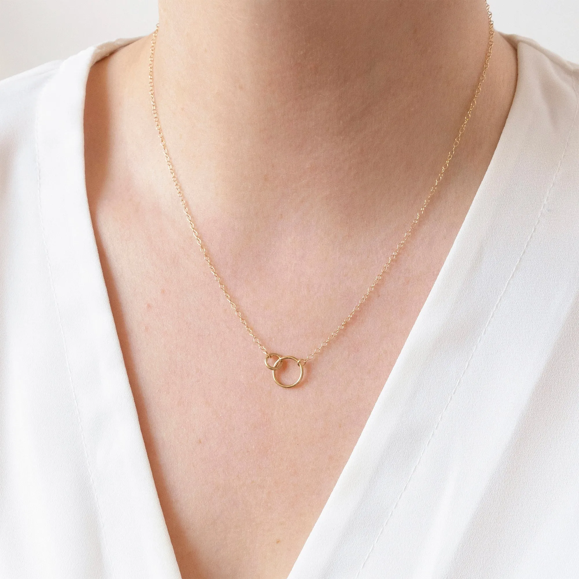 Gold Infinity Circles Necklace